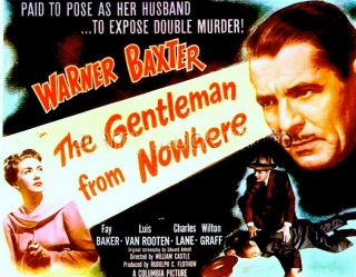 16mm Crime " Noir " Gentleman From Nowhere Warner Baxter / Dir.  By William Castle