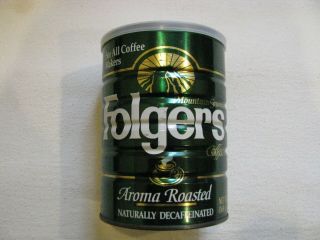 13 Oz Folgers Coffee Tin Can With Lid Big Lebowski - For All Coffee Makers