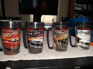 Nos Snap On Tools Pin - Up Girls Coffee Mugs Cups Set Of 4 Toolmate Edition 2006