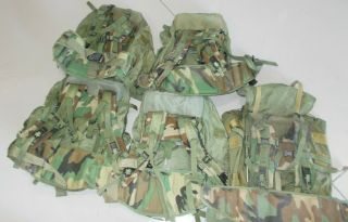 5 Total Military Issued Backpacks,  Us Army,  Aluminum Frame,  Nylon