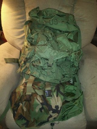 Modified And Complete Usgi Olive Drab Large Alice Pack Lc - 1 W/molle