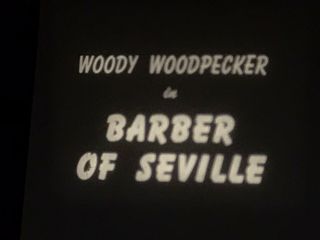 16mm film WOODY WOODPECKER - The Barber of Seville w/ Indian stereotype 2