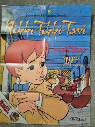 Rikki - Tikki - Tavi (video Dealer 24 X 18 Poster,  1990s) Animated,  Rudyard Kipling