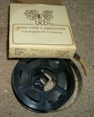 CASSEROLE PEOPLE COMMERCIAL 16MM BLACK AND WHITE SOUND ON REEL IN THE BOX 4