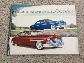 1949 Lincoln Dealership Showroom Color Sales Handout