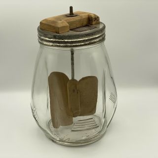 Vintage Dazey Butter Churn No 4 Model B Tulip Glass - 4 Quart - No Crank Crack