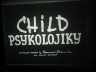 16mm Child Psykolojiky 1941 Popeye Cartoon