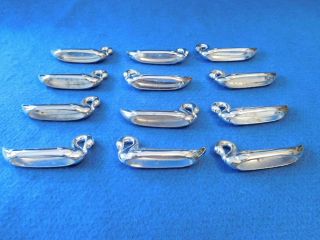 Set of 12 Silver Plate Swan Knife Rests French Quality Silver Plate 2