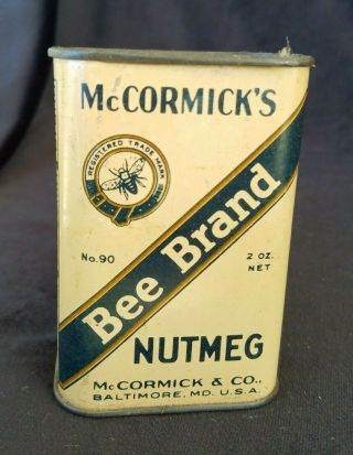 Old Advertising Spice Tin Mccormick 