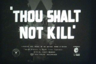 16mm Feature - Thou Shalt Not Kill - 1938 - Charles Bickford