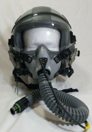 Usaf Hgu - 55/p Flight Helmet Large & Scott Mbu - 12/p Oxygen Mask Flyers Helmet Bag
