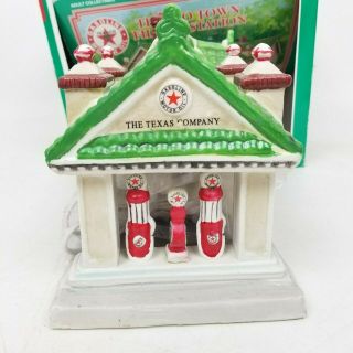 Texaco Town Filling Station - Limited Edition Christmas Porcelain 1995