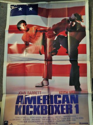 American Kickboxer 1 (video Dealer 40 X 27 Poster,  1990s) John Barrett,  Keith Vi