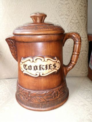 Vintage Treasure Craft Usa Large Brown Coffee Pot Cookie Jar