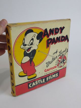 Vtg.  16mm Cartoon Film Andy Panda473 Dizzy Kitty Walter Lantz Castle Films (h011)