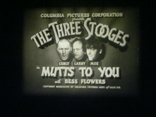 16mm Sound - The Three Stooges - " Mutts To You " - 1938 - Directed By Charley Chase