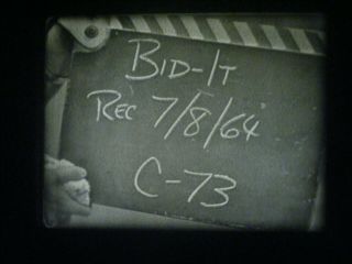 16mm Sound - " Bid - It " - Tv Game Show - 1964 - Episode 1 - B/w Kinescope Print