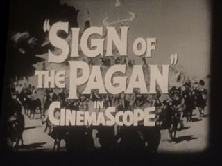 16mm Film Sign Of The Pagan - 4 Tv Trailers W/jack Palance As Attila The Hun
