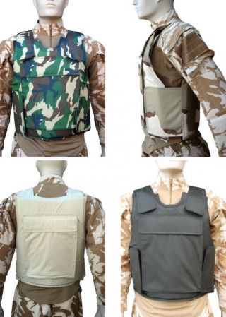 Ballistic Bullet Proof Plate Panel Body Armour Carrier Only (10x12 " Pockets)