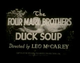 16mm Feature Film " Duck Soup " 4 Marx Brothers 1933 N B&w