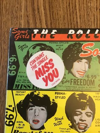factory The Rolling Stones ‘Some Girls’ 1978 USA LP w/ withdrawn cover 3