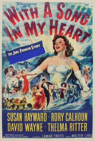 16mm With A Song In My Heart (1952).  B/w Feature Film.  Missing 1 Of 3 Reels.
