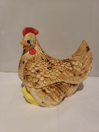 Arnel ' s Ceramic Chicken Hen and Chicks Peeps Ceramic Rustic Country Farmhouse 2