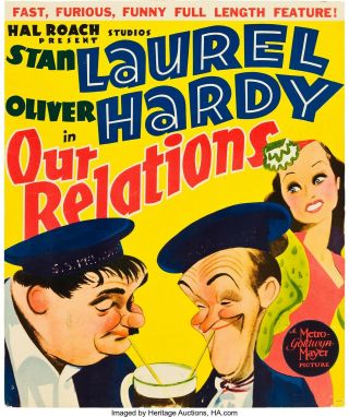 16mm Our Relations (1936).  B/w Feature Film.