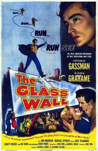 16mm The Glass Wall (1953).  B/w Feature Film.