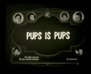 16mm Film " Pups Is Pups " Little Rascals B&w Ex Cond 400 