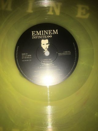 Eminem Infinite Lp Limited Edition Yellow Vinyl France Repress Fastest 3