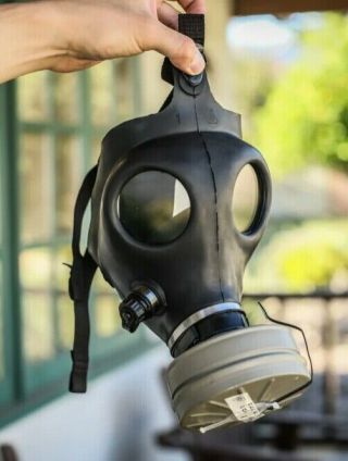 Gas Mask With Blower Israeli Civilian Adult Filter & D Tube