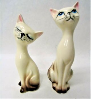 Vintage Japan Siamese Cats Salt & Pepper Shakers U440