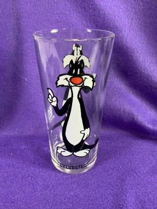 Vintage 1973 Sylvester Warner Bros Looney Tunes Pepsi 6 - 1/4 " Glass (x)