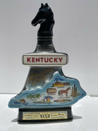 1967 Vintage Jim Beam Kentucky " The Bluegrass State " Decanter Empty