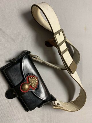 Vintage Italian Carabinieri Ammo Pouch And Belt
