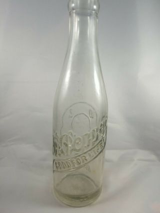 Vintage Dr Pepper Soda Bottle 6 1/2 Oz 10 2 4 Clear Embossed Good For Life