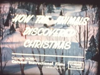 16mm Film Short - - " How The Animals Discovered Christmas " Good Color