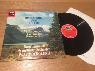 Asd 3199 Ida Haendel Plays Sibelius " Sibelius Violin Concert " Hmv