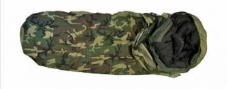 Us Military Issue 4 Piece Modular Sleep System Gore - Tex Woodland Camo Usa Made
