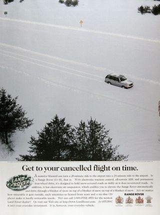 1997 Range Rover 4.  0 Se Vintage Ad Msrp $55,  000