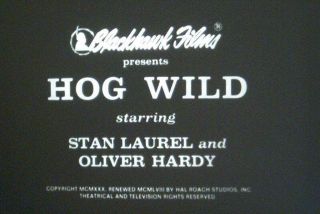 16mm Film - Hog Wild - 1930 - Laurel And Hardy