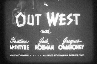 16mm Film - Three Stooges - " Out West " - 1946