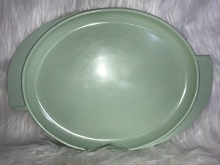Vtg Boontonware Winged Platter Plate 606 14 1/2 " Green Dish Nj Usa Made