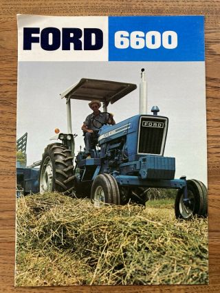 Vintage Ford Farm Tractor Brochure 6600 Dealer Advertising Ephemera