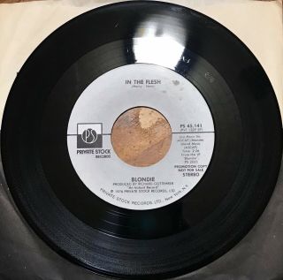 Rare Blondie: In The Flesh Promo Only 45 Mono/stereo Wlp Near