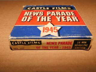 Vintage 16mm Reel Castle Films 1945 News Parade Of The Year Film No.  157