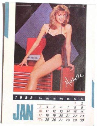 Vtg 1988 Snap On Tool Mini Pocket Calender (girls In Bathing Suits) Pin Up Sexy