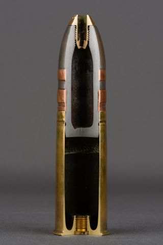 Cutaway Sectioned Display Ww1 German 37mm Round - Trench Art Brass Shell