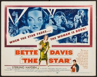 16mm The Star (1952).  Bette Davis Drama B/w Feature Film.